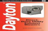 Direct- Drive Utility Exhaust Blowers - W. W. Grainger Utility Exhaust Blowers 479283 Models 20UD18 thru 20UD20 PEASE READ AND SAVE TESE INSTRUCTINS. READ CAREFUY EFRE ATTEMPTIN ...