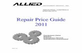 INDUSTRIAL CONTROLS SPECIALISTS - Allied Instrument pdf/2011 AIS Repair Guide.pdf · Precision Digital . Protek . Ramsey . Redington . ... -1A Temp.Control 135 3040 AC Control Board