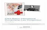 Clara Barton International Humanitarian Law · PDF fileOfficial Rules Clara Barton International Humanitarian Law Competition The Clara Barton Competition is a simulation-based competition
