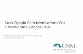 Non-Opioid Pain Medications For Chronic Non Cancer Pain · PDF fileNon-Opioid Pain Medications For Chronic Non Cancer Pain Originally presented by George Comerci, MD and Eugene Koshkin,