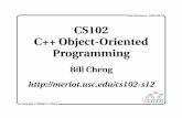 Data Structures - CSCI 102 CS102 C++ Object-Oriented ...stejada/csci102/slides/exam1/04_cpp_oop.pdf · Reusability through inheritance ... What are C++ classes? 13 Data Structures