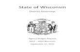 District Attorneys - doa.wi.gov 475 DA Budget Request.pdf · Agency Total by Decision Item (DIN) ... 475 District Attorneys 1719 Biennial Budget Page 10 of 69 ANNUAL SUMMARY BIENNIAL