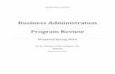 Business Administration Program Review · PDF fileThe Business Administration Department does not have a mission statement. The department adheres to the mission statement of Sitting