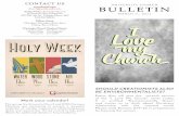 CONTACT US BULLETIN - Squarespace · PDF fileUniversity Church Pastoral Team: Lois Blackwelder Alex Bryan, ... of the "I Love My Church" series today. ... we especially remember Julia