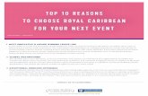 TOP 10 REASONS TO CHOOSE ROYAL CARIBBEAN - IMEX · PDF filetop 10 reasons to choose royal caribbean for your next event 1. most innovative & award winning cruise line ... surf simulator,