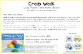 Long Vowel CVCe Game Board - This Reading Mama End End Start a a a a a a © Print & Play Learning Series Crab Walk Long Vowel CVCe Game Board a_e Directions: Grab two small markers