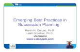 Emerging Best Practices in Succession  · PDF fileEmerging Best Practices in Succession Planning Karen N. Caruso, Ph.D. Leah Groehler, Ph.D. viaPeople