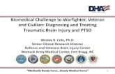 Biomedical Challenge to Warfighter, Veteran and Civilian ... · PDF fileBiomedical Challenge to Warfighter, Veteran and Civilian: Diagnosing and Treating Traumatic Brain Injury and