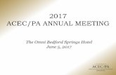 2017 ACEC/PA Annual Meeting - c.ymcdn.comc.ymcdn.com/.../Monday_Annual_Meeting_PP_fin.pdf · Matthew Cummings, President Joseph O’Neil, President-Elect Perry Schweiss, Vice President