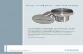 Manufacturing salt and pepper shakers - Siemens · PDF fileSalt and Pepper Shakers . A completely different twist on hexagonal bolt and slotted screw – with spicy ... Designation,