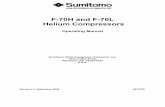 F-70H and F-70L Helium Compressors F-70 Operating Manual... · F-70H and F-70L Helium Compressors Operating Manual Sumitomo (SHI) Cryogenics of America, Inc. 1833 Vultee Street ...