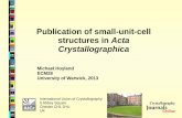 Publication of small-unit-cell structures in Acta … _publ_author_address 'Sadeghi, Omid' ; Department of Chemistry General Campus Shahid Beheshti University Tehran 1983963113 Iran;