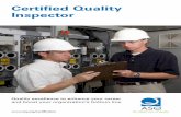 CQI – Certified Quality Inspector - ASQasq.org/cert/resource/pdf/certification/inserts/CQI Insert.pdf · The Certified Quality Inspector is an inspector who, in ... quality, total