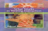 WhatWorks inWritingInstruction - NCTE · PDF fileimprove writing quality” ... element of instruction does not show up in this report. Additionally, ... When teachers found suc
