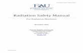 Radiation Safety Manual - Florida Atlantic University · PDF file · 2015-11-19FAU Radiation Machine Safety Manual Revised 11/2015 i Radiation Safety Manual For Radiation Machines