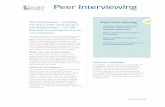 Peer Interviewing - Medical Center - Departments & Services · PDF filePeer Interviewing Peer interviewing ... personal topics (date of birth, marital status, ... and time that is