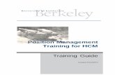 Position Management Training for HCM - Human Resourceshrweb.berkeley.edu/files/attachments/Position-Management-Training... · Training Guide Page 1 Position Management Training for