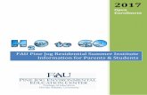 FAU Pine Jog Residential Summer Institute Information for ... OE... · FAU Pine Jog Residential Summer Institute Information for Parents & Students . 2 ... restoration project and