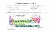 Chemical Foundations – Part 2 Foundations 2.pdf · Periodic table Ion Chart ... List of Common atomic ions (must learn): See handout provided Group I ... Chemical Foundations –