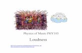 Loudness - University of Rochesterastro.pas.rochester.edu/~aquillen/phy103/Lectures/G_Loudness.pdfLoudness Physics of Music PHY103 ... Figure from JBL Sound System Design Reference