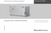 Technical Information Interface with DDC Lon... · B Only use original Buderus spare parts. ... The Logamatic LON-Gateway may only be used to connect Buderus boilers with control