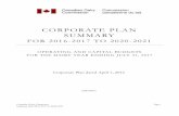 CORPORATE PLAN SUMMARY - cdc-ccl.gc.ca · PDF fileCORPORATE PLAN SUMMARY ... OBJECTIVES, STRATEGIES AND ... The Canadian milk supply management system rests on three pillars: the setting
