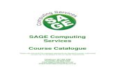 SAGE Computing Services Course · PDF fileSAGE Computing Services Course Catalogue ... web pages within Oracle JDeveloper 11g. The course is aimed at Oracle Forms programmers and ...