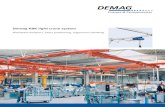 Demag KBK light crane system - trimate.nettrimate.net/wp-content/uploads/2017/08/KBK-light-crane-system.pdf · the KBK runway or crane girder sections. If required, the control pendant