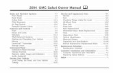 2004 GMC Safari Owner Manual M - General Motors · PDF file2004 GMC Safari Owner Manual M. ... sold in Canada, substitute the name “General Motors of Canada Limited” for GMC whenever