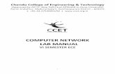 COMPUTER NETWORK LAB MANUAL - Chendu College of ... · PDF fileThe structure of a network and which is usually described in the form of a ... communication with all other nodes ...