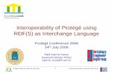 Interoperability of Protégé using RDF(S) as … of Protégé using RDF(S) as Interchange Language Protégé Conference 2006 24th July 2006 Raúl García Castro Asunción Gómez Pérez