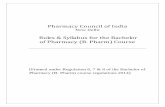 Rules&SyllabusfortheBachelor … Sci_Syllabus 2017-18.pdf · modifications from time to time by Pharmacy Council of India. 2. ... Remedial Biology/ Remedial Mathematics ... BP813PW