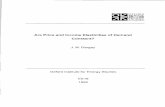 Are Price and Income Elasticities of Demand Constant? · PDF fileAre Price and Income Elasticities of Demand Constant? ... Tests for the Specification of the Income Elasticity ...