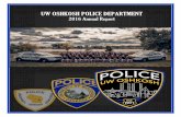 UW OSHKOSH POLICE DEPARTMENT · PDF file-Pie a CA/CSO/Titan Football/Bye Gosh Fest ... Internship Project ... I present to you the annual report for the U.W. Oshkosh Police Department