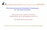 Thermomechanical Reliability Challenges f3DIfor 3D ...ruihuang/talks/TSV_April2010.pdf · TSV Mechanical Reliability ¾Stress around TSVs: • Keep‐away zone for FEOL • Cracking