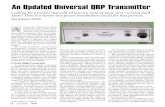An Updated Universal QRP · PDF fileAn Updated Universal QRP Transmitter ... Figure 1 — Detailed schematic diagram and parts list for the RF portion of the ... Use what you have