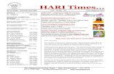 HARI Timesharitemple.org/hari/pdf/HARITimes-July_August2013.pdfMrs. Manjiree Rajeev Pangarkar Note: Bhajan-Kirtan, and ... HARI Times is a bi-monthly publication of Hindu American