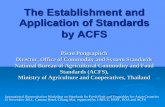The Establishment and Application of Standards by … Establishment and Application of Standards ... Ministry of Agriculture and Cooperatives, ... Raw milk collecting center : ...