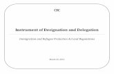 IL 3 - Instrument of Designation and Delegation of Designation and Delegation. ... SECURITY CERTIFICATE AND PROTECTION OF THE INFORMATION : ... Service Delivery Clerk, PRC …