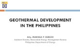 GEOTHERMAL DEVELOPMENT IN THE · PDF fileHISTORY OF PHILIPPINE GEOTHERMAL DEVELOPMENT . Pre-Geothermal Development (prior to 1977) The Commission on Volcanology laid the foundation