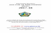 Information Brochure DOCTOR OF PHILOSOPHY (Ph.D.) · PDF fileaccredited our five M.Tech ... Dr. Bhim Rao Ambedkar Library Dr. Vinod Kumar 01662-263118 Director, H.R.D.C. Dr ... Physics