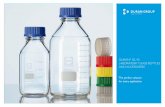 DURAN LABORATORY GLASS BOTTLES AND ACCESSORIES ??LABORATORY GLASS BOTTLES AND ACCESSORIES The perfect solution for every application. TABLE OF CONTENTS DURAN LABORATORY GLASS BOTTLES: