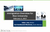 Immigration Overview for Rice Universityoiss.rice.edu/uploadedFiles/Docs/Presentation/Foster...• Does not guarantee admission upon inspection by U.S. Customs & Border Protection