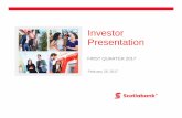 2017.Q1 Investor Presentation FINAL - Scotiabank … – Strong Position 11.0 10.1 10.1 10.5 11.3 Q1/16 Q2/16 Q3/16 Q4/16 Q1/17 Basel III Common Equity Tier 1 (CET1) (%) CET1 Risk-Weighted