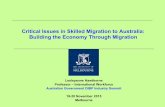 Critical issues in skilled migration to Australia ... · PDF fileCritical Issues in Skilled Migration to Australia: ... (Case Study – Australia’s ... Pharmacy. 1,798 3,005 Dentistry;