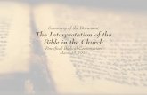 The Interpretation of the Bible in the Church Pontifical · PDF fileSummary of the Document The Interpretation of the Bible in the Church Pontifical Biblical Commission March 18, 1994