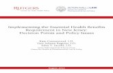Implementing the Essential Health Benefits Requirement · PDF fileImplementing the Essential Health Benefits Requirement in New ... maternity and newborn care; ... Implementing the