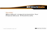 Guide manifest requirements for hazardous chemicals Conversion/guide-manifest-requirements... · 4 Introduction The Northern Territory Work Health and Safety (National Uniform Legislation)