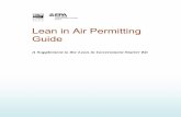 Lean in Air Permitting Guide - US EPA · PDF fileLean in Air Permitting Guide ... processes using Lean and Six Sigma process ... have held Lean events report a variety of improvements