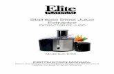 Stainless Steel Juice Extractor - The Home Depot · PDF fileAlways make sure juicer cover is clamped securely in place ... insert the top end first and then push ... FIBROUS/STARCHY